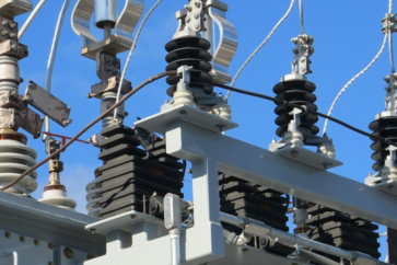 gray transmission tower